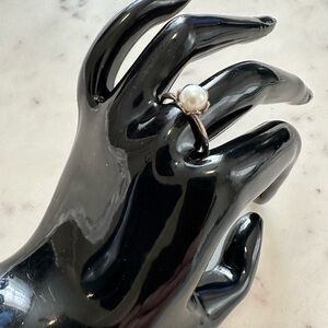 Pandora Sterling Silver Pearl Ring Size 6.5 925 ALE